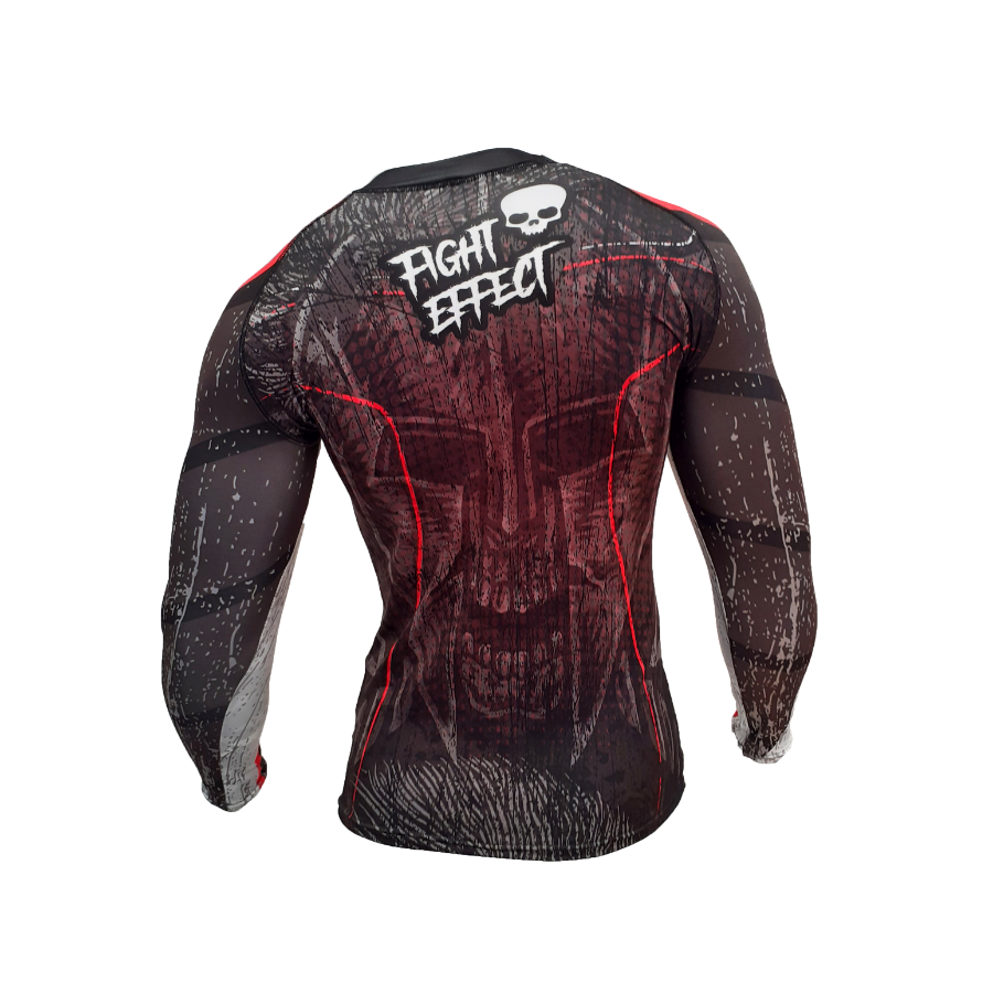 Rashguard ranglan larga Spartan Skull espalda