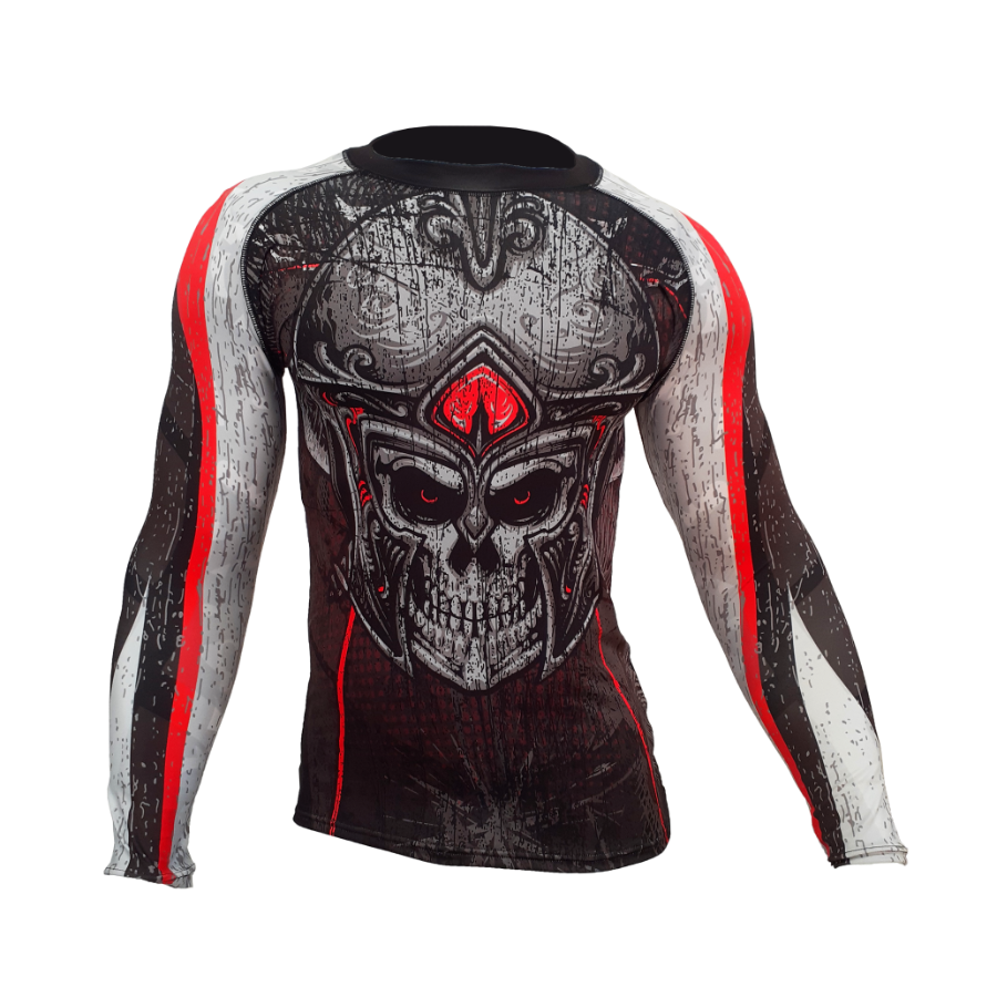 Rashguard ranglan larga Spartan Skull