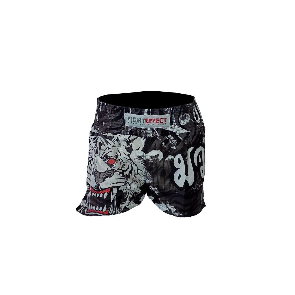 [FGT-SH016-UNI_S] Short Muay Thai White Tiger (S)