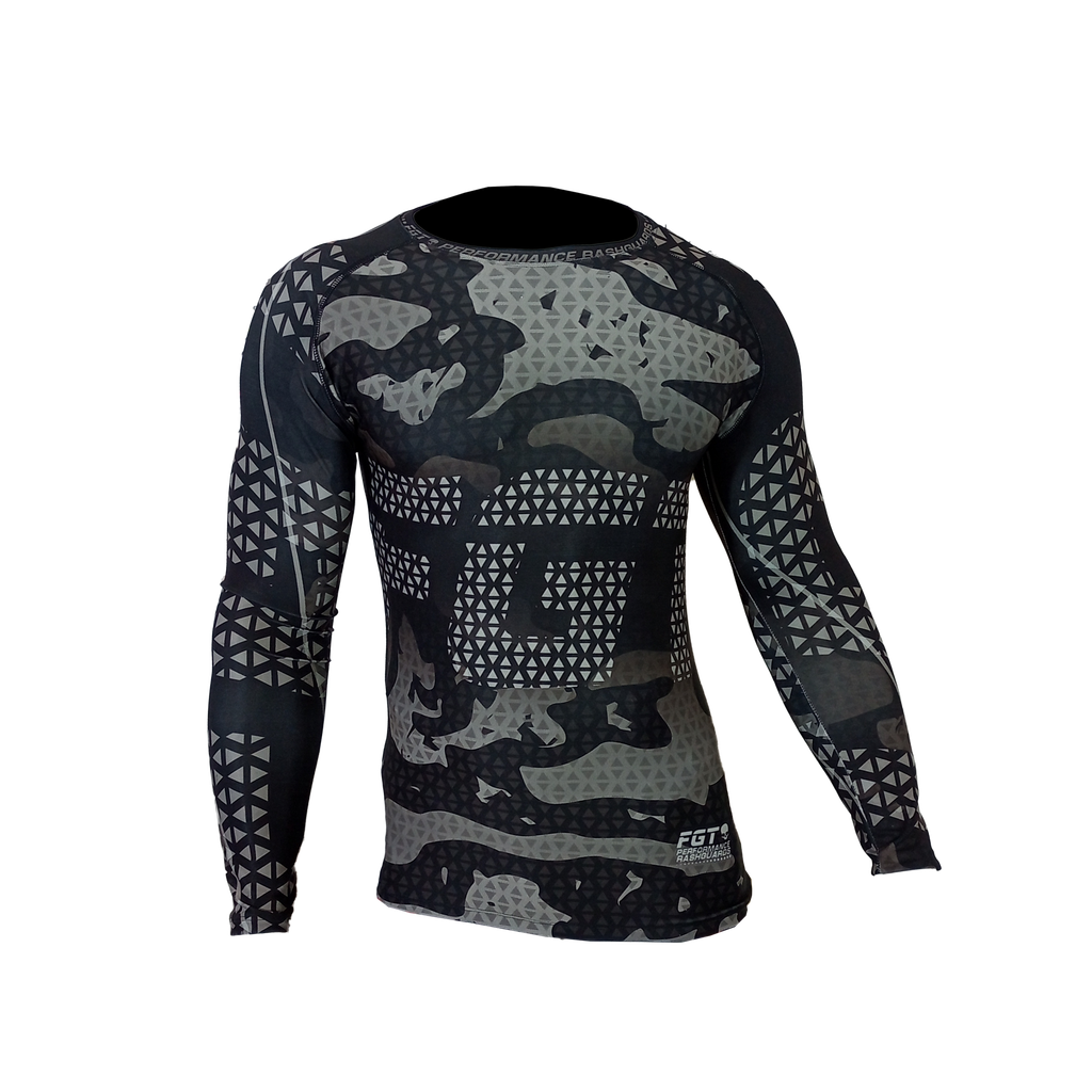 Rashguard ranglan m/larga Black 100x