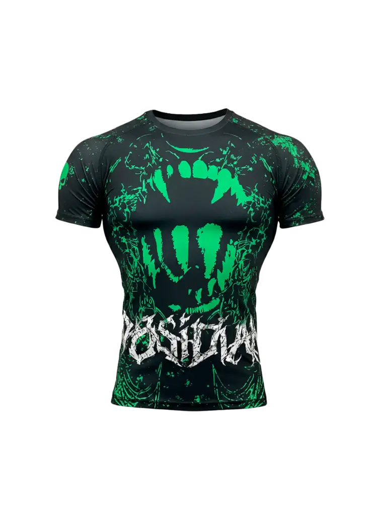 Rashguard ranglan m/corta Obsidian (verde)