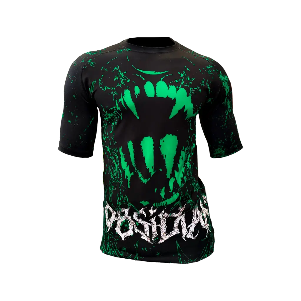 Rashguard Ranglan Corta Obsidian (verde)