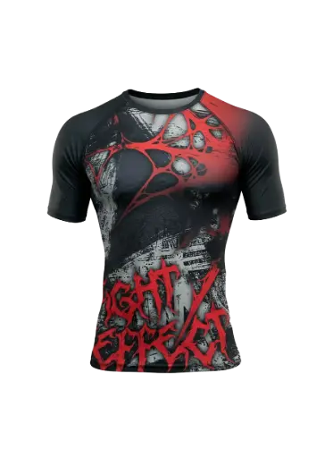 Rashguard ranglan m/corta Spider (telaraña roja)